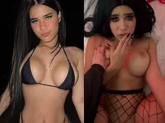 Michelle Rabbit branquinha muito gostosa pagando um boquete gostoso para sortudo